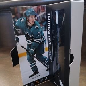 NHL Hockey Player Figurine in Teal Jersey Celebrini 💯💥💥